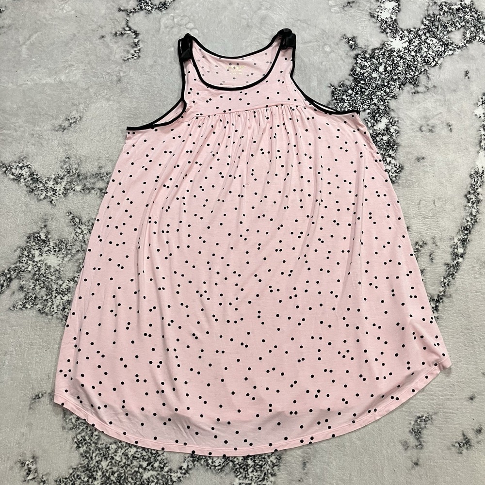 Kate Spade New York Pink Polka Dot Sleeveless Nightgown Sleep Dress Womens Sz S